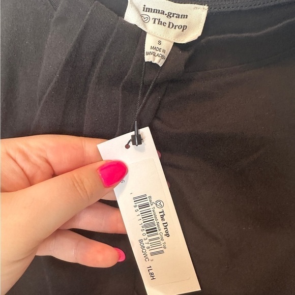 Nwt Imma Gram The Drop Women’s Size Small Black Twist Front Crop Top Streetwear - Picture 3 of 4